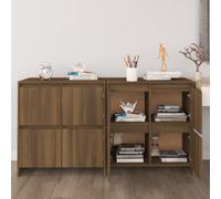 vidaXL Sideboards 2 Pcs Brown Oak 70x41x75 cm Engineered Wood, Brown