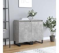 vidaXL Sideboards 2 pcs Concrete Grey 40x35x70 cm Engineered Wood