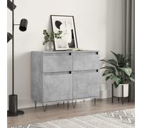 vidaXL Sideboards 2 pcs Concrete Grey 40x35x70 cm Engineered Wood