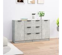 Vidaxl Sideboards 2 Pcs Concrete Grey 60X30X70 Cm Engineered Wood