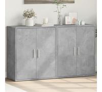 vidaXL Sideboards 2 pcs Concrete Grey 60x31x70 cm Engineered Wood