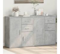 Sideboards Cupboard Storage Cabinet Highboard 2 pcs Engineered Wood vidaXL