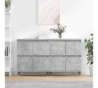 vidaXL Sideboards 2 pcs Concrete Grey Engineered Wood
