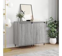 vidaXL Sideboards 2 pcs Grey Sonoma 40x35x70 cm Engineered Wood