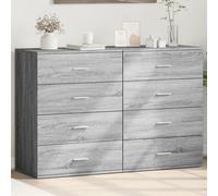 Sideboards 2pc Grey Sonoma 60x39x80 cm Engineered Wood Modern Storage Cabinet