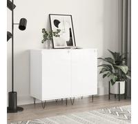 vidaXL Sideboards 2 pcs High Gloss White 40x35x70 cm Engineered Wood