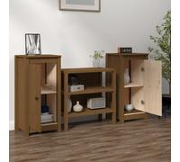 vidaXL Sideboards 2 pcs Honey Brown 39x35x80 cm Solid Wood Pine