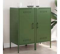 vidaXL Sideboards 2 pcs Olive Green 36x39x79 cm Steel