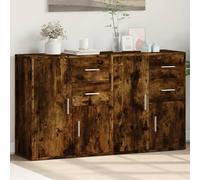 vidaXL Sideboards 2 pcs Smoked Oak 60x31x70 cm Engineered Wood