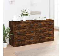 vidaXL Sideboards 2 pcs Smoked Oak Engineered Wood