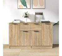 Sideboards 2 pcs Sonoma Oak 60x30x70 cm Engineered Wood