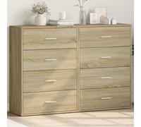 vidaXL Sideboards 2 pcs Sonoma Oak 60x31x84 cm Engineered Wood