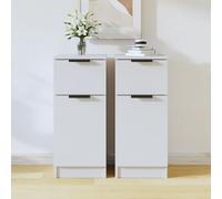 Vidaxl Sideboards 2 Pcs White 30X30X70 Cm Engineered Wood