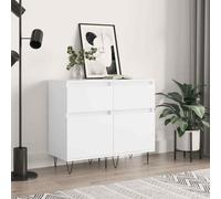 vidaXL Sideboards 2 pcs White 40x35x70 cm Engineered Wood 03 UK HOT