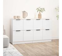 Vidaxl Sideboards 2 Pcs White 60X30X70 Cm Engineered Wood Sideboards