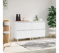 vidaXL Sideboards 2 Pcs White 60X35X70 Cm Engineered Wood, White