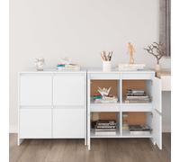 vidaXL Sideboards 2 pcs White 70x41x75 cm Engineered Wood