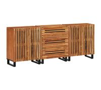 vidaXL Sideboards 3 pcs 60x34x75 cm Solid Wood Acacia