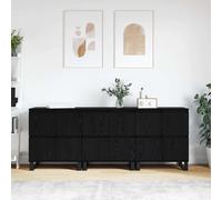 vidaXL Sideboards 3 pcs Black oak 180 x 35 x 70 cm Engineered wood