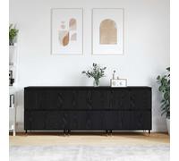 vidaXL Sideboards 3 pcs Black oak 180 x 35 x 70 cm Engineered wood