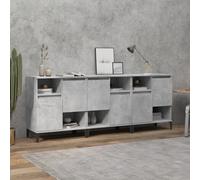 vidaXL Sideboards 3 pcs Concrete Grey 60x35x70 cm Engineered Wood, Grey