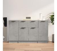 vidaXL Sideboards 3 pcs Concrete Grey Engineered Wood