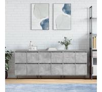 vidaXL Sideboards 3 pcs Concrete Grey Engineered Wood