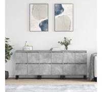 (concrete grey, 3 pcs) vidaXL Sideboard Storage Side Cabinet Cupboards 2 pcs White Engineered Wood