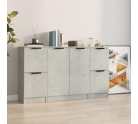 vidaXL Sideboards 3 pcs Concrete Grey Engineered Wood