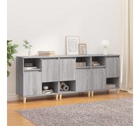 vidaXL Sideboards 3 pcs Grey Sonoma 60x35x70 cm Engineered Wood