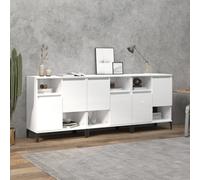 vidaXL Sideboards 3 pcs High Gloss White 60x35x70 cm Engineered Wood