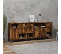 vidaXL Sideboards 3 pcs Smoked Oak 60x35x70 cm Engineered Wood, Brown