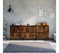 vidaXL Sideboards 3 pcs Smoked Oak 60x35x70 cm Engineered Wood