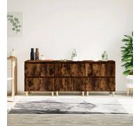 vidaXL Sideboards 3 pcs Smoked Oak Engineered Wood
