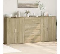 Vidaxl Sideboards 3 Pcs Sonoma Oak 60X31X84 Cm Engineered Wood