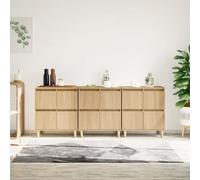 vidaXL Sideboards 3 pcs Sonoma Oak 60x35x70 cm Engineered Wood