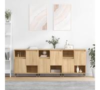 vidaXL Sideboards 3 pcs Sonoma Oak Engineered Wood