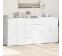 3PCS Sideboard Cabinet Home Storage Cupboard Buffet with Doors Drawers Unit