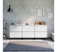 Vidaxl Sideboards 3 Pcs White 60X35X70 Cm Engineered Wood, White