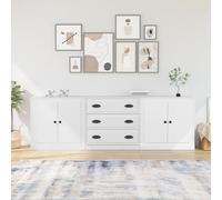 vidaXL Sideboards 3 pcs White Engineered Wood