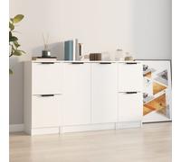 vidaXL Sideboards 3 pcs White Engineered Wood