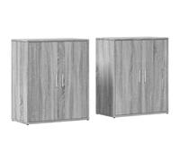 vidaXL Sideboards 2 pcs Grey Sonoma 60x31x70 cm Engineered Wood