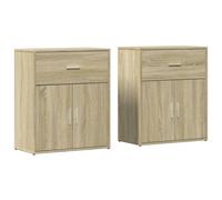Sideboards Cupboard Storage Cabinet Highboard 2 pcs Engineered Wood vidaXL
