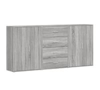vidaXL Sideboards Cupboard Cabinet Highboard 3 pcs Grey Sonoma Engineered Wood