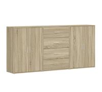 Vidaxl Sideboards 3 Pcs Sonoma Oak 60X31X84 Cm Engineered Wood