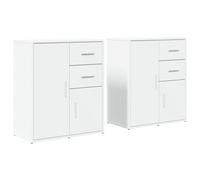 Sideboards Cupboard Storage Cabinet Highboard 2 pcs Engineered Wood vidaXL