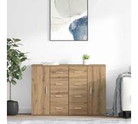 vidaXL Sideboards with Drawer Corona 2 pcs Artisan Oak 59 x 39 x 80 cm