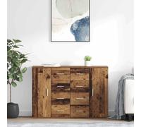 vidaXL Sideboards with Drawer Corona 2 pcs Old Wood 59 x 39 x 80 cm