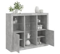vidaXL Sideboards with LED Lights 3 pcs Concrete Grey Engineered Wood