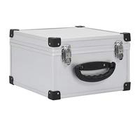 vidaXL Cd Case for 40 Cds Aluminium Abs Silver, Silver